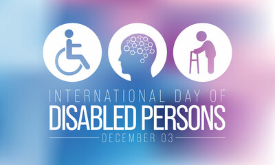 International Day of Persons with Disabilities (IDPD) is celebrated every year on 3 December. to raise awareness of the situation of disabled persons in all aspects of life. Vector illustration