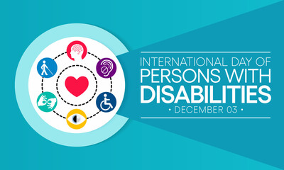 International Day of Persons with Disabilities (IDPD) is celebrated every year on 3 December. to raise awareness of the situation of disabled persons in all aspects of life. Vector illustration