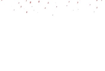 Light Orange vector background with music symbols.