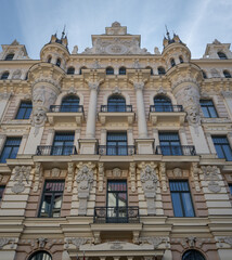 Fototapeta premium Art Nouveau architecture Buildings in Riga - Riga, Latvia
