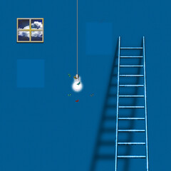 Blue Room. 3D Rendering