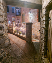 narrow street in the town