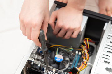 Repair of computers and components.Replacement of parts and repair.