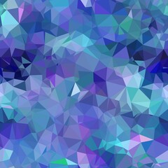 Seamless iridescent triangle pattern for surface pattern print. High quality illustration. Blue and purple holographic vivid trendy swatch. Funky contemporary graphic tile for background or textile.