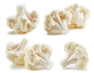 Cauliflower cabbage isolated on the white background