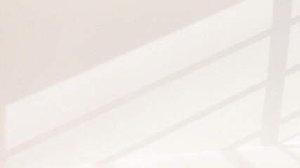 Shadow background. Sunlight architecture abstract background with light, black shadow overlay from window on white texture wall. Product presentation, backdrop and mockup, summer seasonal concept.