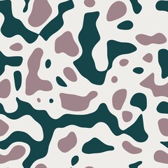 Fototapeta na wymiar Seamless abstract non print resembling strange colored animal skin surface pattern design for print. High quality illustration. Psychedelic repeat minimal dot swatch for apparel, textile or background