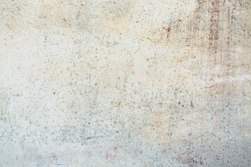 Old Beige, Weathered, Concrete, Wall With Small Cracks, Rust and Damages. Time Shattered Plaster. Grunge Background
