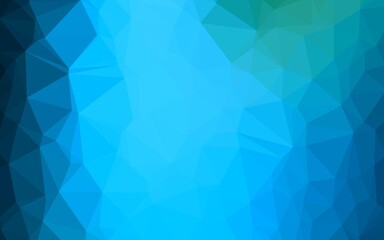 Fototapeta premium Light BLUE vector shining triangular pattern.