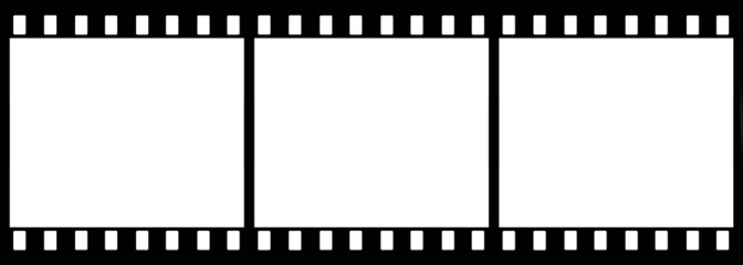 Film grunge old strip frame , isolated