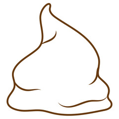 silhouette of poop emoji. illustration template.