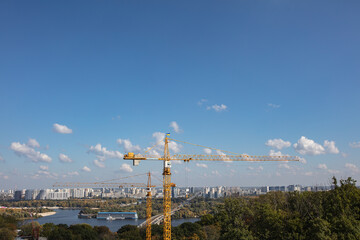 Obraz premium View on crane in Kyiv