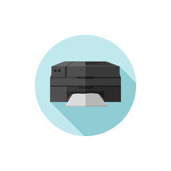 Vector flat design icon printer. Vector illustration