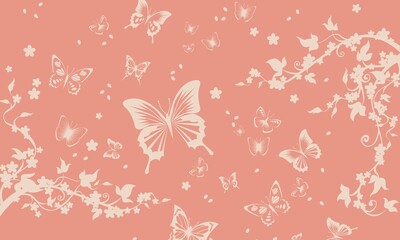 Floral Design texture, pattern for Tiles and Textile industries with trendy modern colour combination