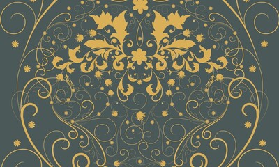 Floral Design texture, pattern for Tiles and Textile industries with trendy modern colour combination