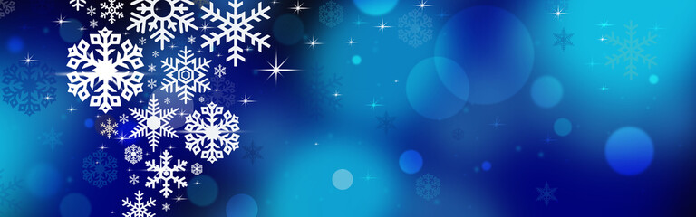 Naklejka na ściany i meble Christmas snow , stars Banner Background 