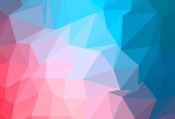 Light Blue, Red vector polygon abstract backdrop.