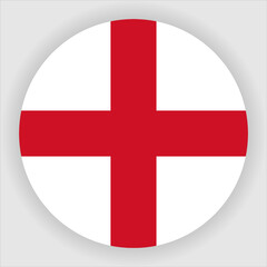 Fototapeta premium England Flag Rounded Country Flag button Icon