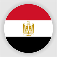 Obraz premium Egypt Flag Rounded Country Flag button Icon