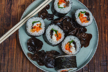Wood ear mushroom- japanese sushi fastfood