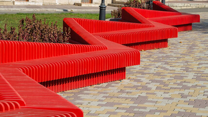Red bench