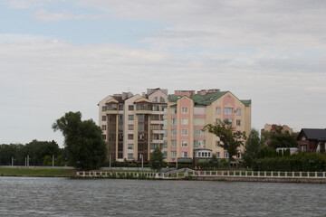 Fototapeta na wymiar Exterior of a residential building, Kaliningrad, Russia.