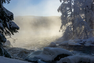 sunrise in the mountains