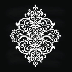 Oriental vector damask patterns for greeting cards and wedding invitations.