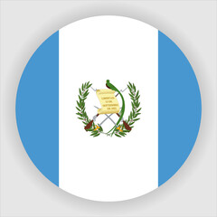 Guatemala Flag Rounded Country Flag button Icon