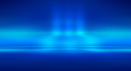 Dark blue blank studio room gradient used for background and display your product or artwork.