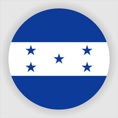 Honduras Flag Rounded Country Flag button Icon