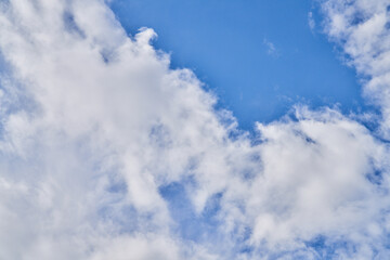 Beatiful blue sky with clouds on a sunny day