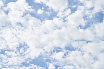 Beatiful blue sky with clouds on a sunny day
