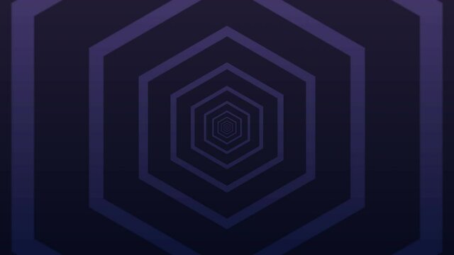 4K video, abstract geometric animation. Animated screensaver with hexagons appearing in different places against the background of an endless hexagonal tunnel. - Powered by Adobe