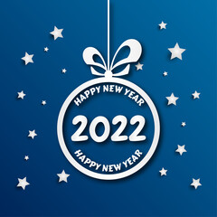 2022 happy new year. numbers 3D style. vector linear numbers. design of greeting cards. vector illustration.