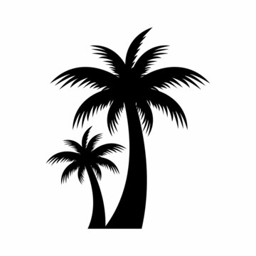 palm tree icon set, palm tree vector set sign symbol