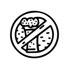 alcohol ban line vector doodle simple icon