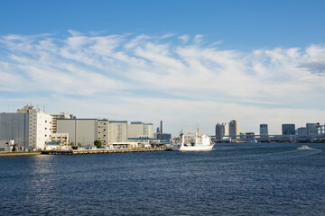 Fototapeta premium 東京湾の風景 竹芝桟橋から晴海方面を望む