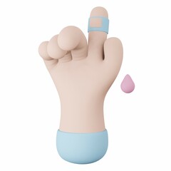 Hand Injury - 3D Health Care Illustration Pack