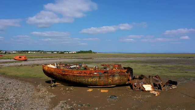 Roa Island, Barrow-in-Furness Aerial Drone View