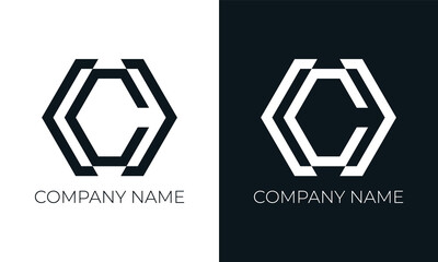 Initial letter c logo vector design template. Creative modern trendy c typography and black colors.