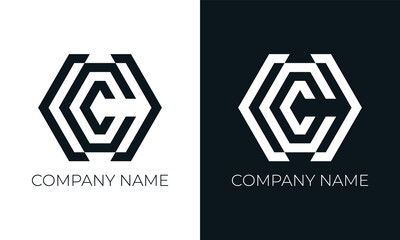 Initial letter c logo vector design template. Creative modern trendy c typography and black colors.