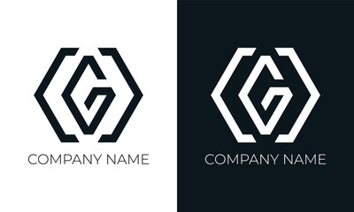Initial letter g logo vector design template. Creative modern trendy g typography and black colors.