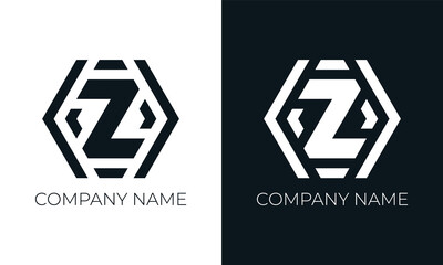 Initial letter z logo vector design template. Creative modern trendy z typography and black colors.