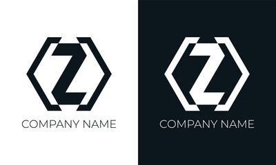 Initial letter z logo vector design template. Creative modern trendy z typography and black colors.