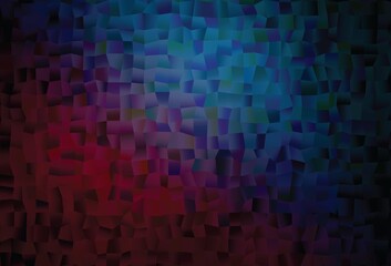 Dark Blue, Red vector background with rectangles.