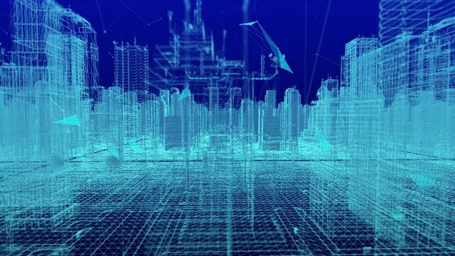 Smart city of cybersecurity digital data of futuristic and technology of the internet and big data of cloud computing using artificial intelligence, 5g connection data analysis background concept.