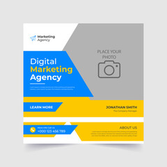Digital marketing agency creative and corporate business social media post template