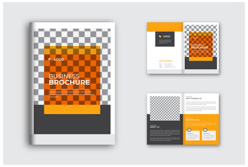 minimalist business brochure template design, minimal multipage brochure design,  Corporate modern company profile and  multipage business brochure design template.