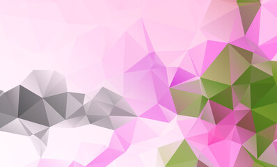 Fototapeta premium low poly geometric background with abstract pattern made of color light pink shapes